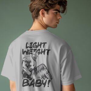 LIGHT WEIGHT BABY Oversized Fit Grey T-shirt